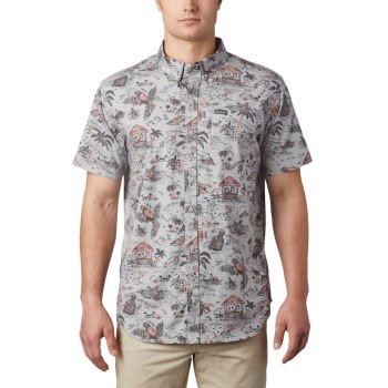 Columbia Muške Košulje - Rapid Rivers Printed Short Sleeve Sive | AQXP-48263
